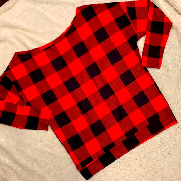Red Black Buffalo Check Plaid Shirt - Picture 6 of 10